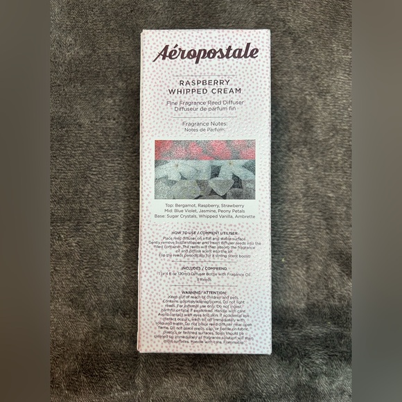 Aeropostale Raspberry Whipped Cream Reed Diffuser, New 4.0 oz. - Picture 3 of 5